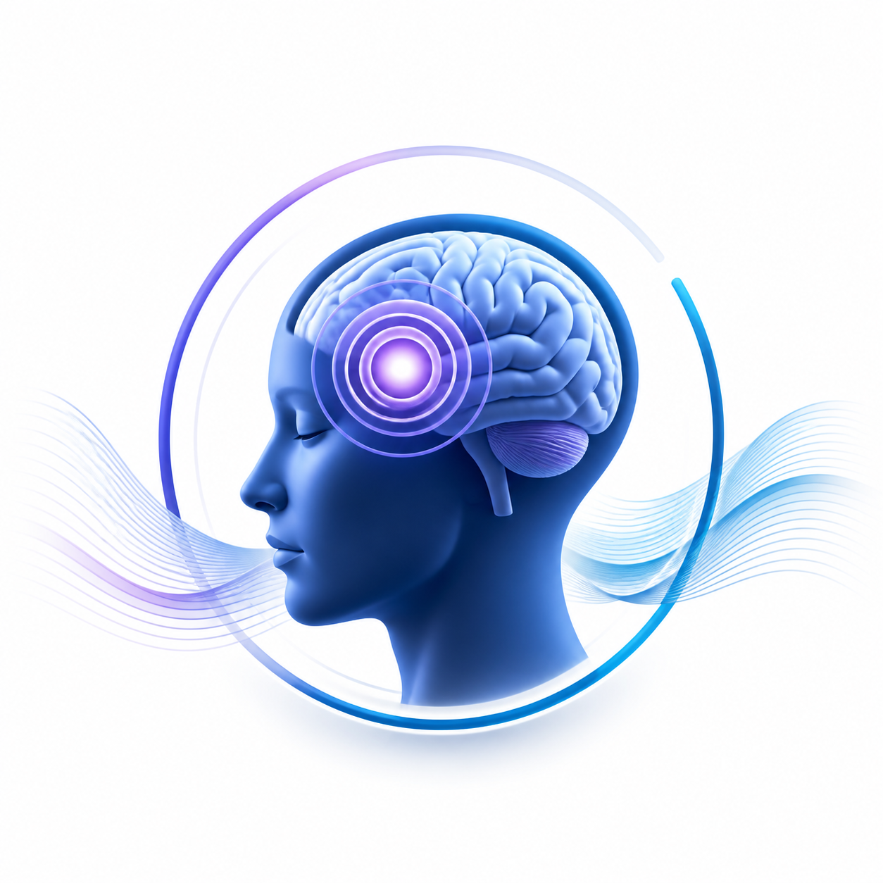 Brain illustration for headache concerns