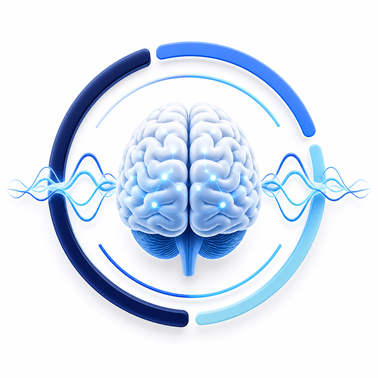 Brain illustration representing training and progress tracking