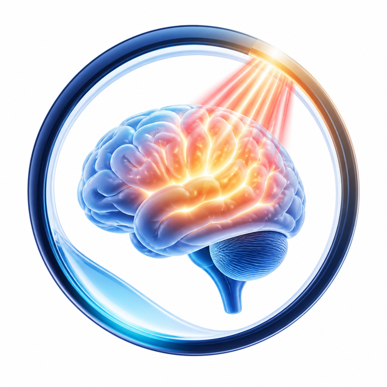 Photobiomodulation brain illustration